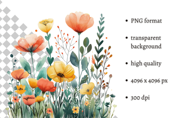 Download Watercolor Spring Flowers PNG Clipart - Spring flowers Collection