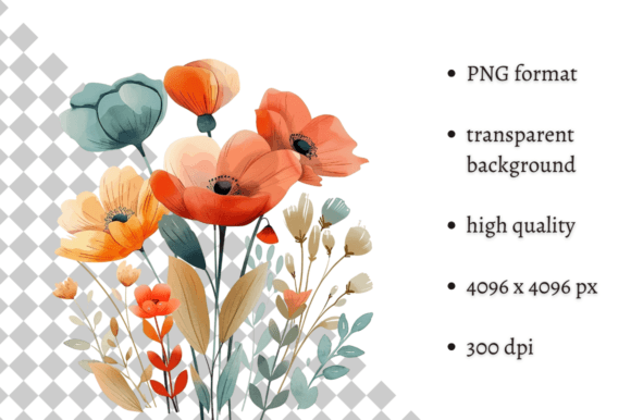 Download Watercolor Spring Flowers PNG Clipart - Spring flowers Collection