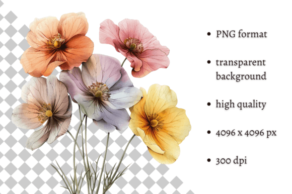 Download Watercolor Spring Flowers PNG Clipart - Spring flowers Collection
