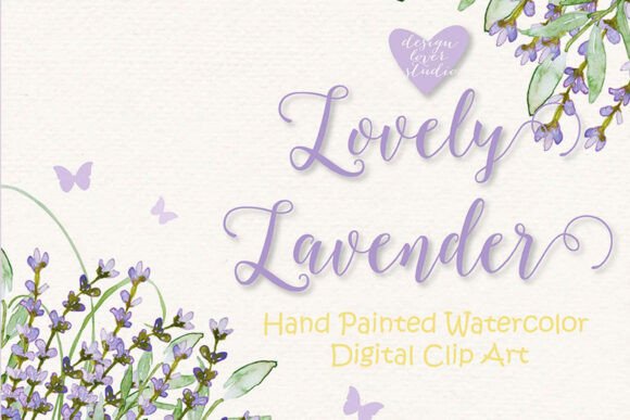 Download Watercolor Lavender Flowers Clipart, Wat - Premium Bundle