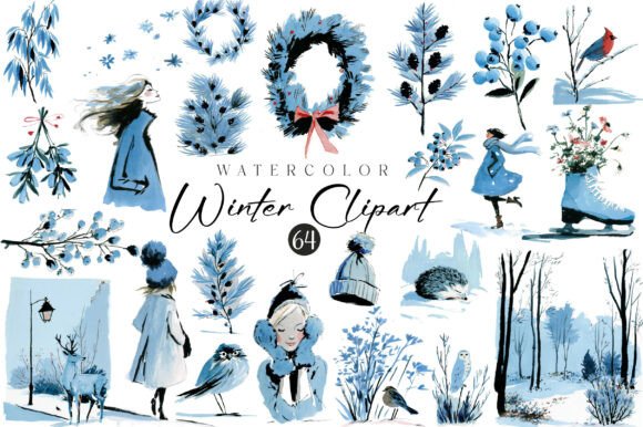 Download Watercolor Winter Clipart Collection - Winter Collection