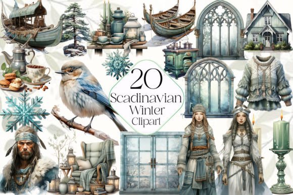 Download Scadinavian Winter Clipart - Winter Collection