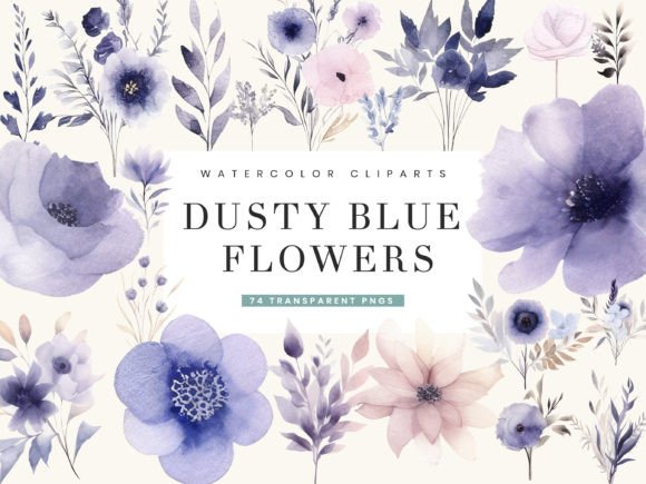 Download Dusty Blue Lavender Flowers Clipart - Premium Resources