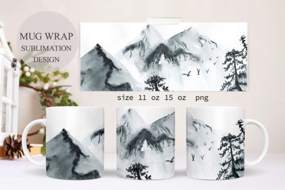 Download Mug Wraps 11oz 15oz.Sublimation Winter. - Winter Collection