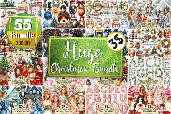 Download Christmas Winter Clipart Huge Bundle - Winter Collection