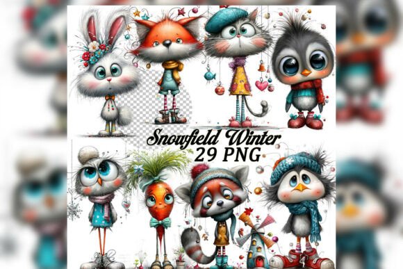 Download Snowfield Winter Clipart Set - Winter Collection