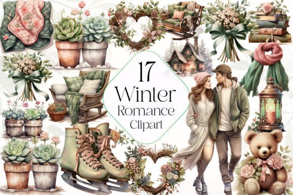 Download Winter Romance Clipart Bundle - Winter Collection