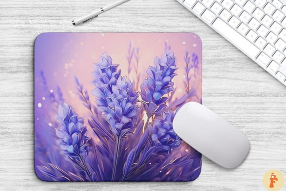 Download Gentle Lavender Flowers Art Mouse Pad - Premium Resources