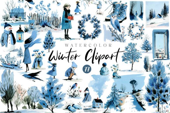 Download Watercolor Winter Clipart Collection - Winter Collection