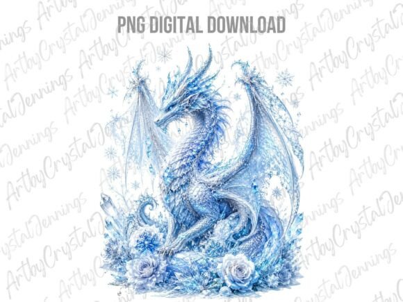 Download Ice Dragon Crystal Winter Clipart PNG - Winter Collection