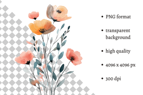 Download Watercolor Spring Flowers PNG Clipart - Spring flowers Collection