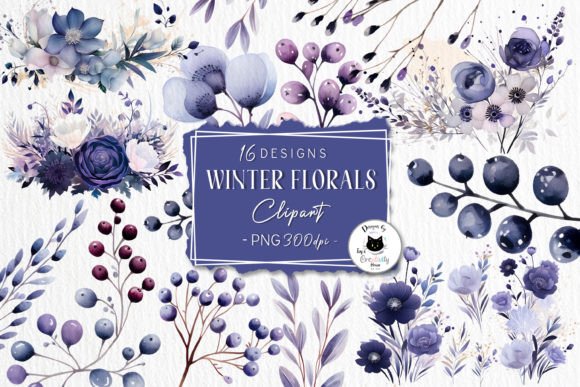 Download Watercolor Boho Floral Winter Clipart - Winter Collection