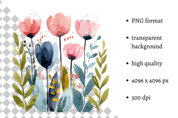 Download Watercolor Spring Flowers PNG Clipart - Spring flowers Collection