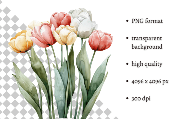 Download Watercolor Spring Flowers PNG Clipart - Spring flowers Collection